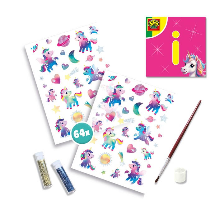 Ses Creative  Kids  Unicorn - Tattoos And Glitters, Sports Direct