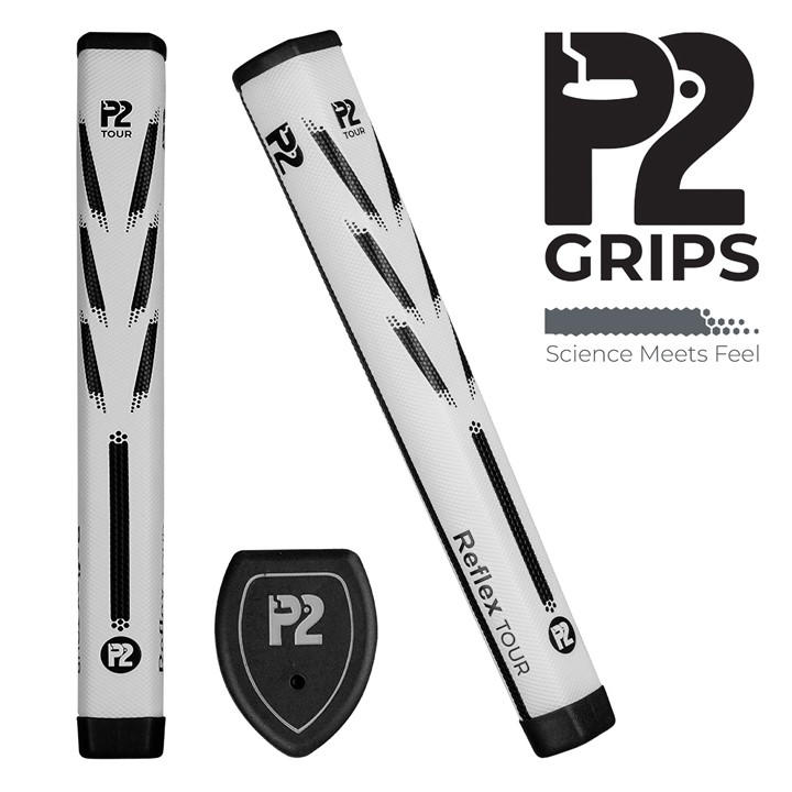 P2  White Reflex Tour Tour Grip in Size Oversize, Sports Direct