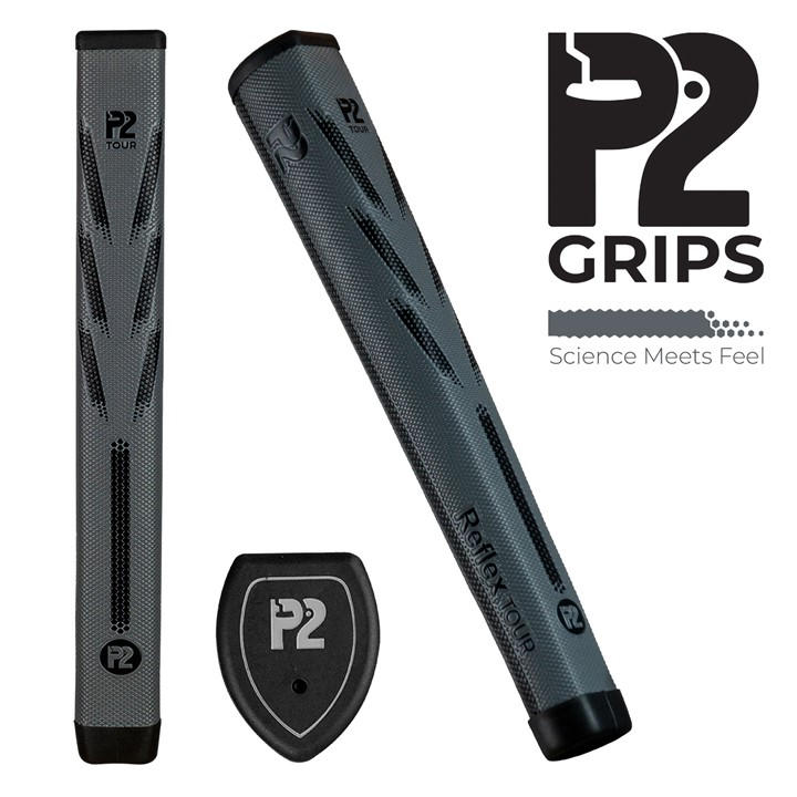 P2  Grey Reflex Tour Tour Grip in Size Oversize, Sports Direct