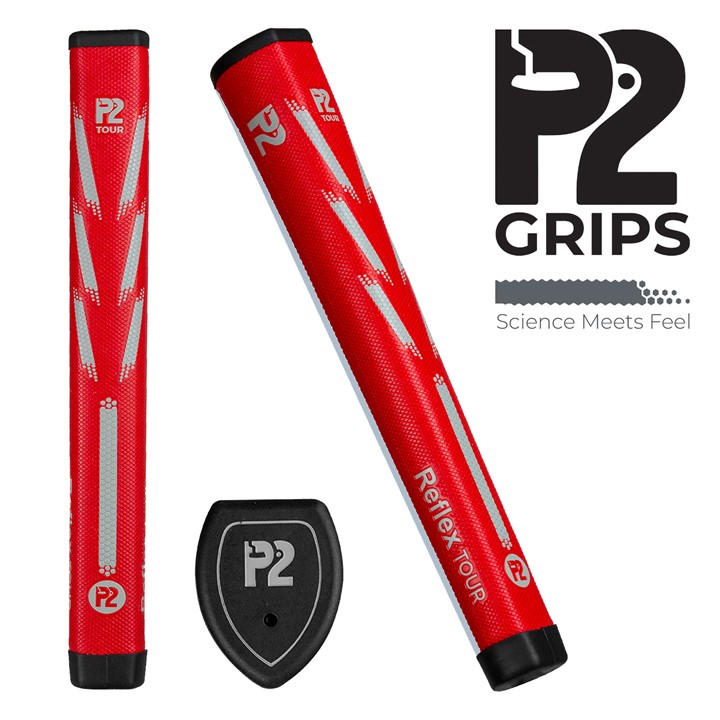 P2  Red Reflex Tour Tour Grip in Size Oversize, Sports Direct