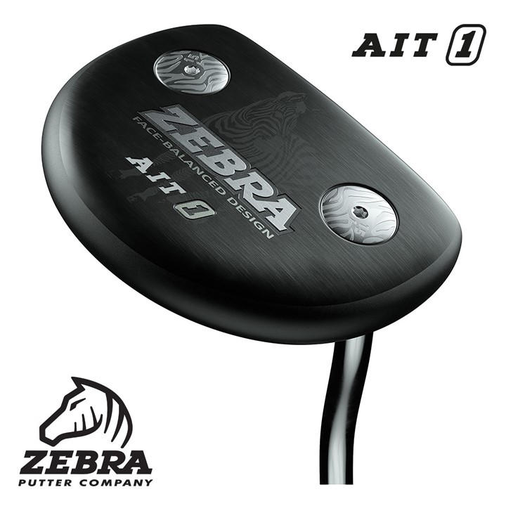 Zebra  Black Ait1 Left Handed Putter in Size 33in, Sports Direct