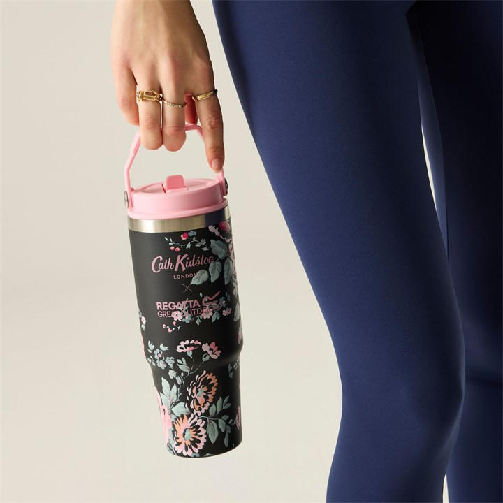 Regatta  Black Hackney Rose Cath Kidston 0.9L Thermal Tumbler, Sports Direct