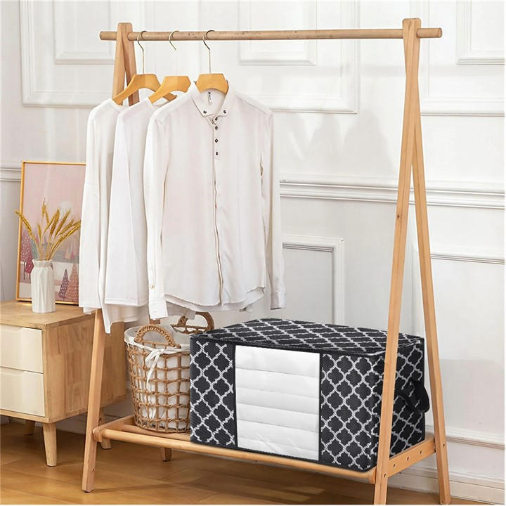 Life Ideas  Black 3/4Pcs Foldable Fabric Clothes Organizer Bag in Size 3pcs, Sports Direct