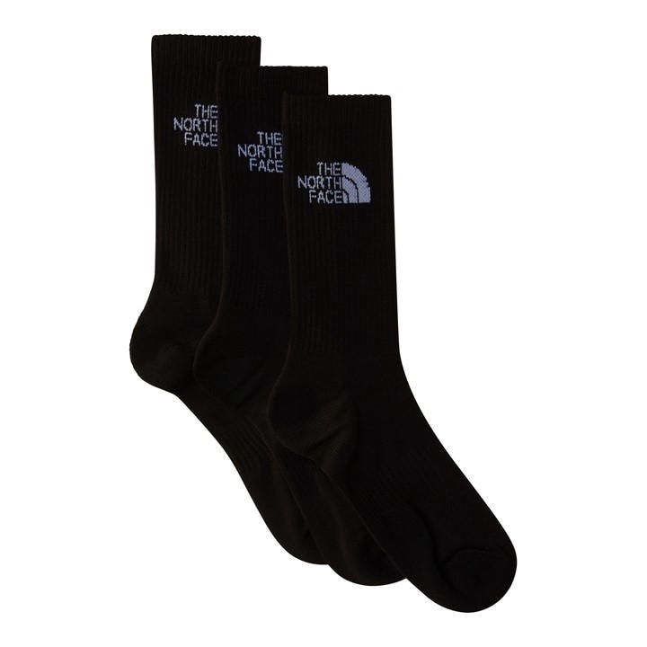 The North Face Men's Black -Sport Cushion Crew Socks 3-Pack in Size 7 - 11, Sports Direct