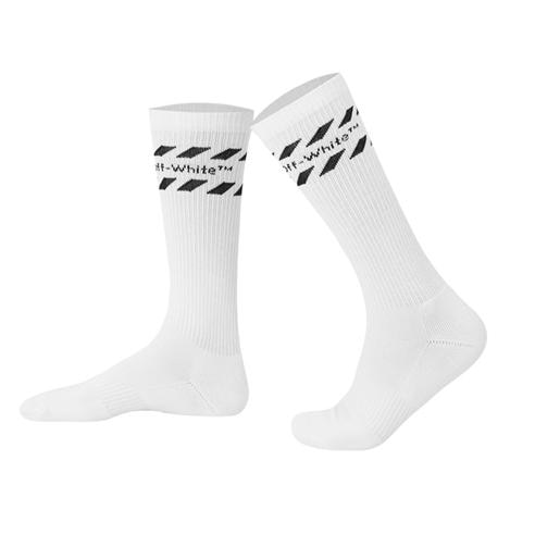 L AB OFF WHITE - Men's Diags Striped Crew Socks 3 Pack