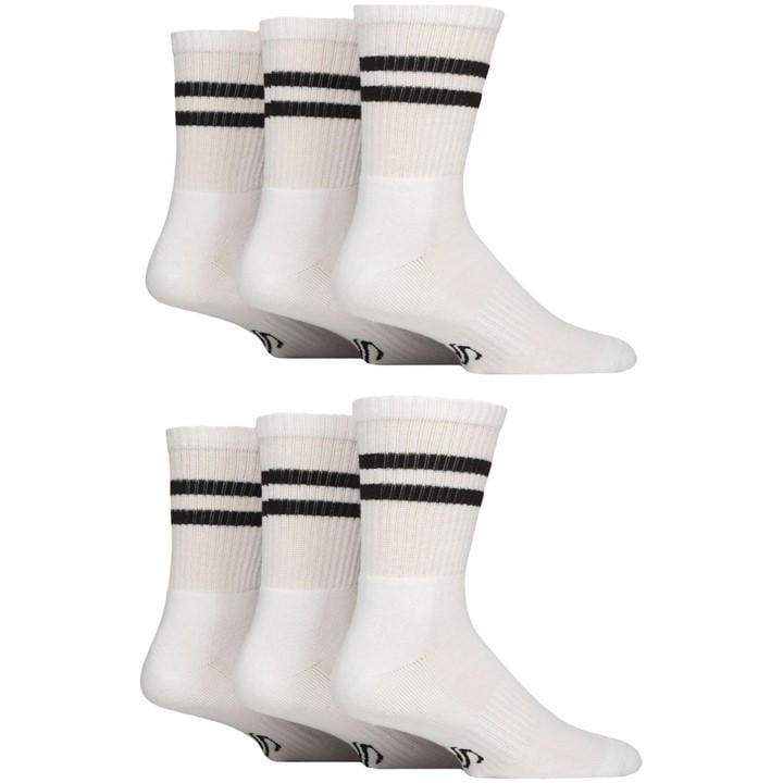 Sockshop Men's White Sport Pack Crew Socks in Size 7 - 11, Sports Direct