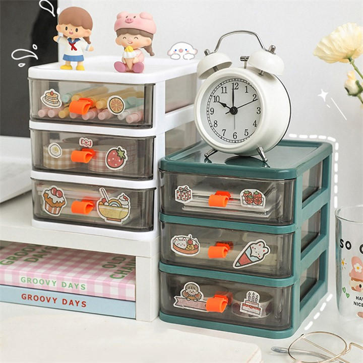 Life Ideas  Green 2/3Pcs Drawer-Style Storage Box in Size 2x 4-Tier, Sports Direct