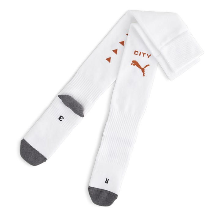 Mcfc   Kids  Team  Striped Socks Replica Football Sock, Football by Puma in Size 1 - 6, Sports Direct