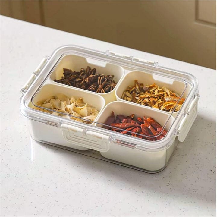 Life Ideas  White 2Pcs Fridge Storage Container With Lid in Size 2x Style2, Sports Direct