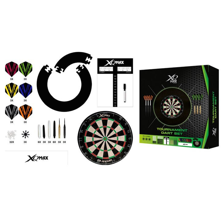 Xq Max  Black Tournament Darts Set, Sports Direct
