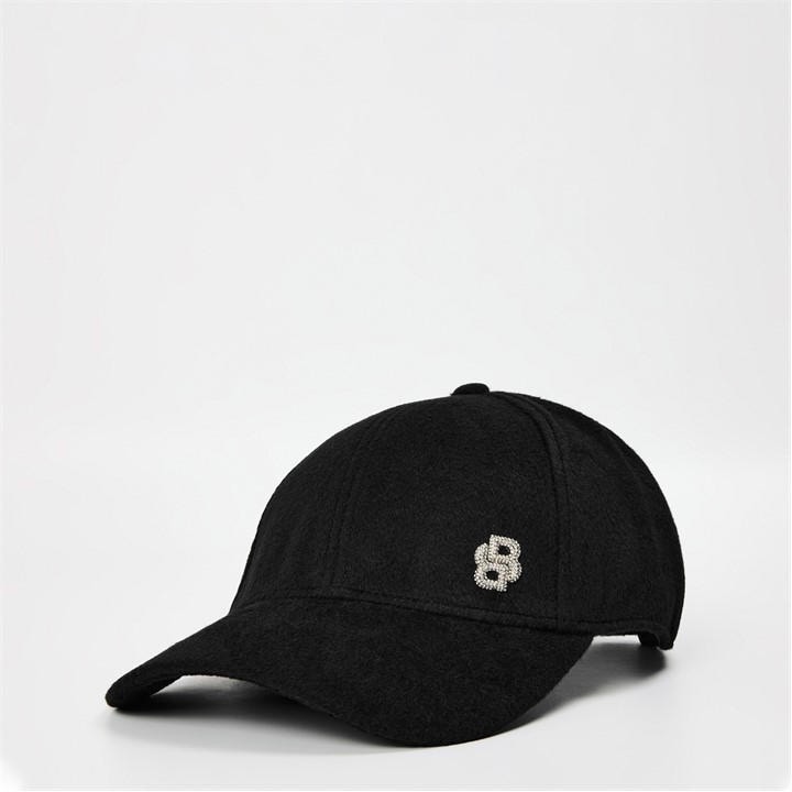 Boss Women's Black Ari Wool Baseball Cap in Size Ladies, Sports Direct