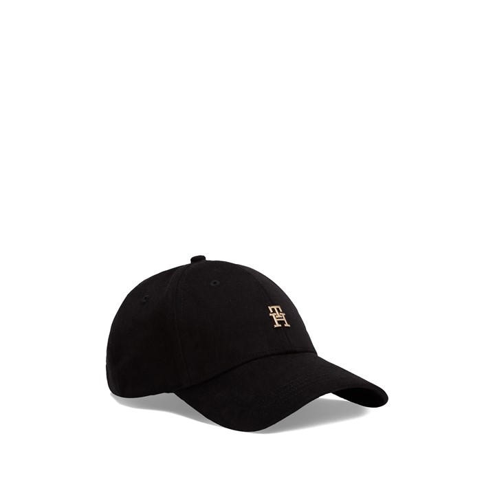 Tommy Hilfiger Women's Black Structured 6-Panel Adjustable Baseball Cap, Sports Direct - Image 2