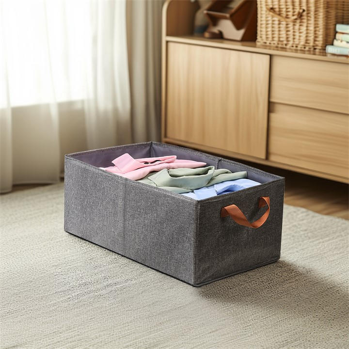 Life Ideas  Grey  Foldable Fabric Organizer With Handles in Size 8pcs, Sports Direct