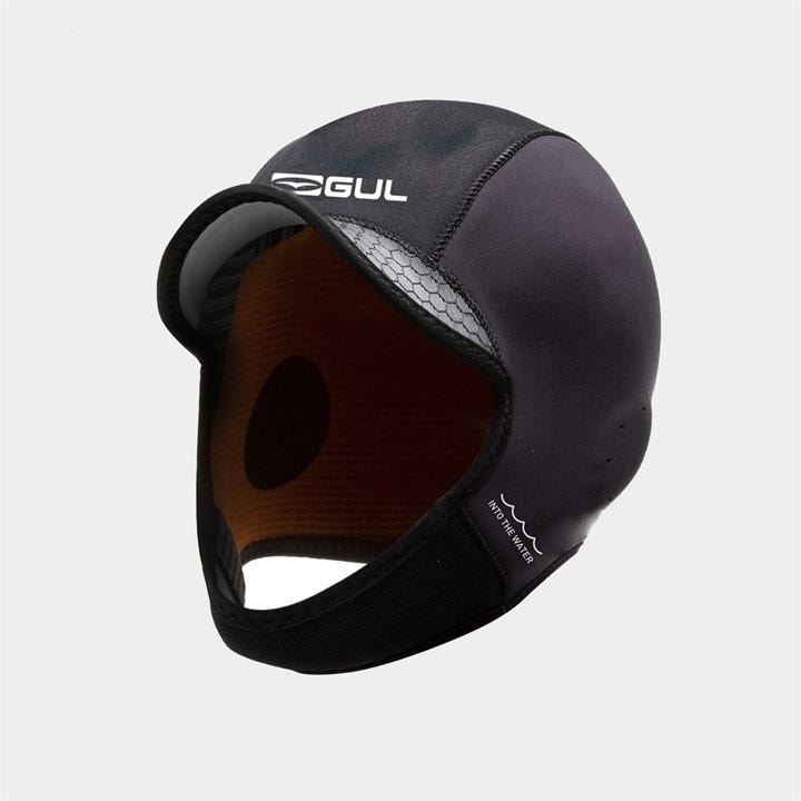 Gul  Black 3Mm Peaked Surf Wetsuit Cap in Size S, Sports Direct