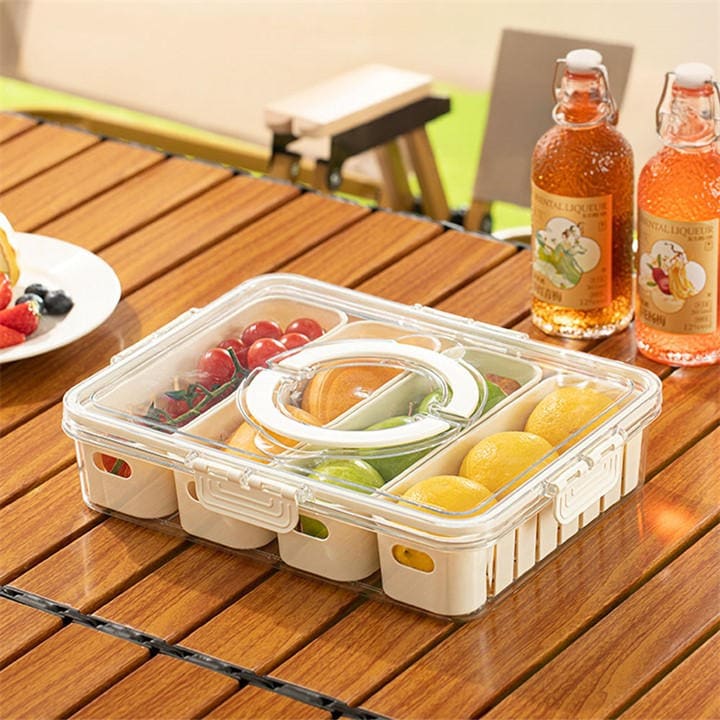 Life Ideas  White 2Pcs Fridge Storage Container With Lid in Size 2x Style2, Sports Direct