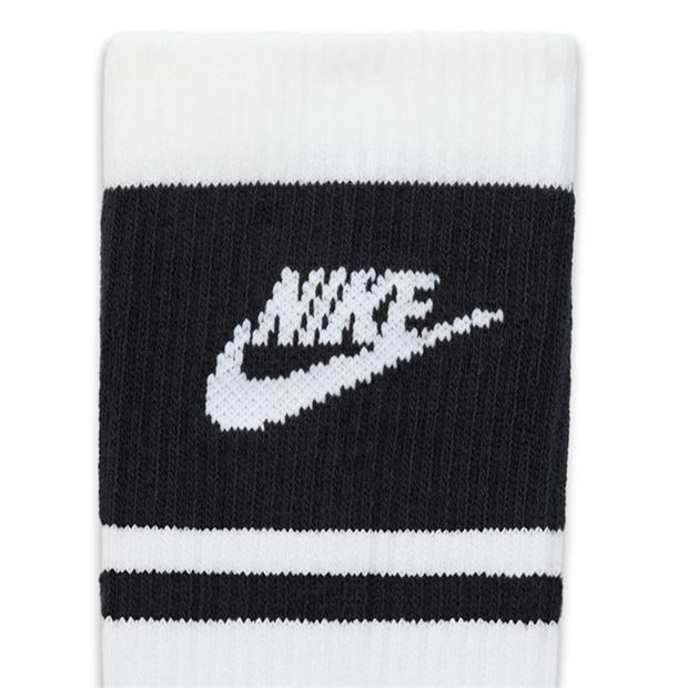 Balta/Juoda - Nike - Sportswear Dri-FIT Everyday Essential Crew Socks (3 Pairs)