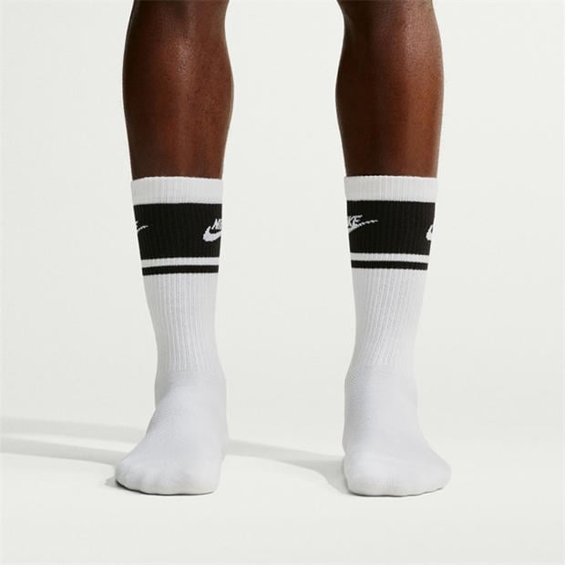 Balta/Juoda - Nike - Sportswear Dri-FIT Everyday Essential Crew Socks (3 Pairs)