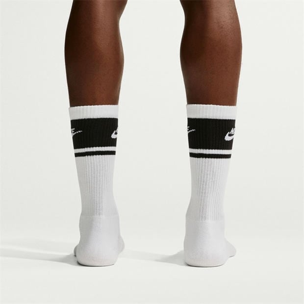 Balta/Juoda - Nike - Sportswear Dri-FIT Everyday Essential Crew Socks (3 Pairs)