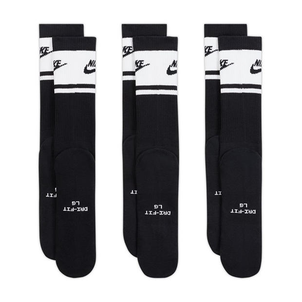 Juoda/Balta - Nike - Sportswear Dri-FIT Everyday Essential Crew Socks (3 Pairs)