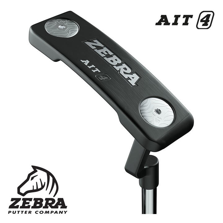 Zebra  Black Ait4 Right Handed Putter in Size 33in, Sports Direct