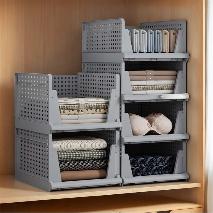 Life Ideas  Grey 2/3Pcs Folding Storage Organizer in Size 2x XLarge, Sports Direct