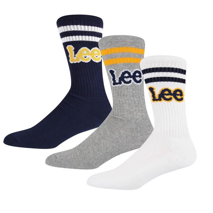 Lee Men's  Erskin Cotton Crew Socks in Size 5-9, Sports Direct