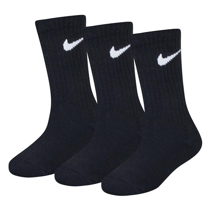 Nike  Kids Black Basic Crew 3Pk s in Size Chd C9-2.5, Sports Direct