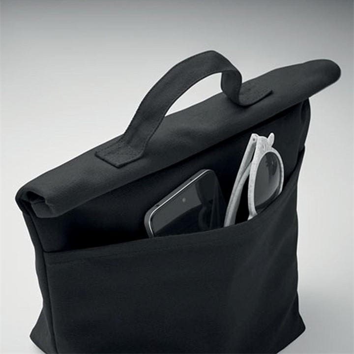 Treat Republic  Black Cotton Rolltop Cooler Bag in Size Standard, Sports Direct