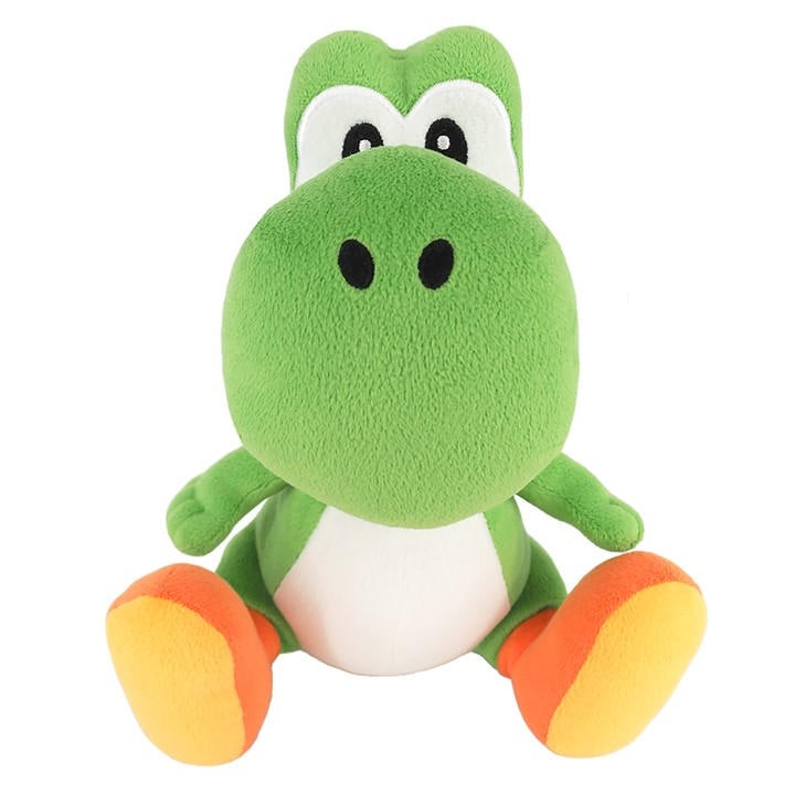 Super Mario   San-Ei Official Yoshi Plush – Green (26Cm), Sports Direct