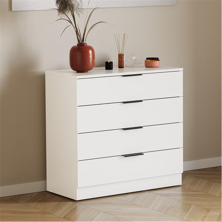 Lassic White Trega 4 Drawer Chest Of Drawers, Sports Direct