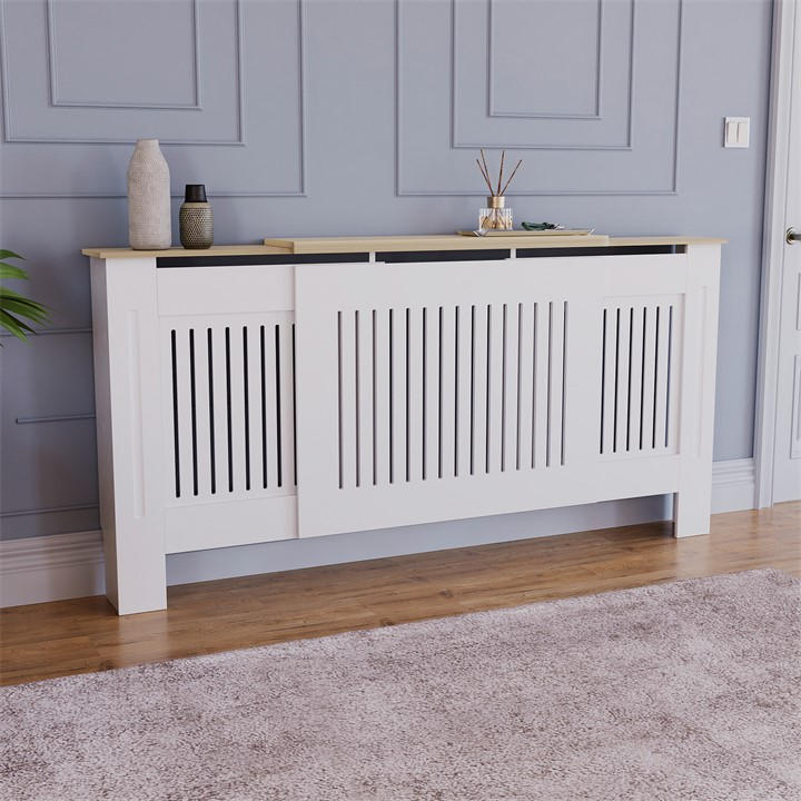 Lassic  White Vida Designs Arlington Adjustable Radiator Cover, Sports Direct