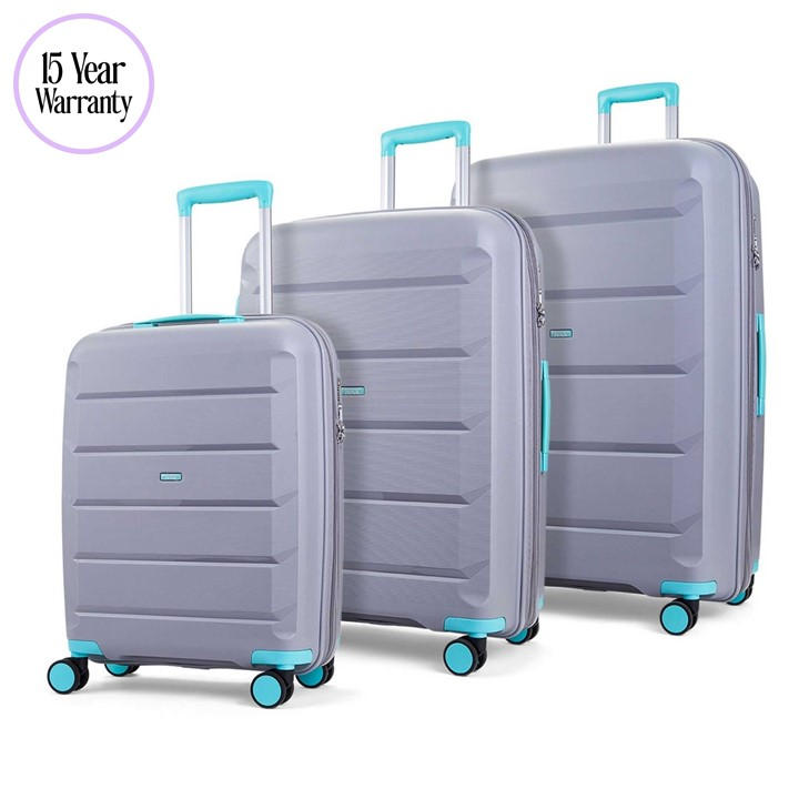 Rock  Grey Tulum Suitcase /Aqua in Size L, Sports Direct