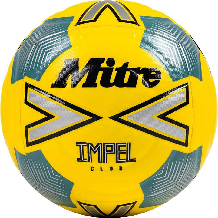 Mitre  Yellow Impel Club Football in Size Size 4, Sports Direct