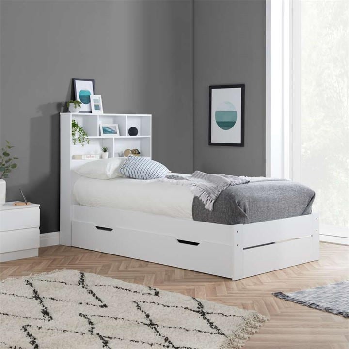 Birlea  White Alfie Storage Bed in Size King, Sports Direct