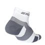 White/Grey - 2XU - Vectr Light Cushion Quarter Crew Socks 1 Pack