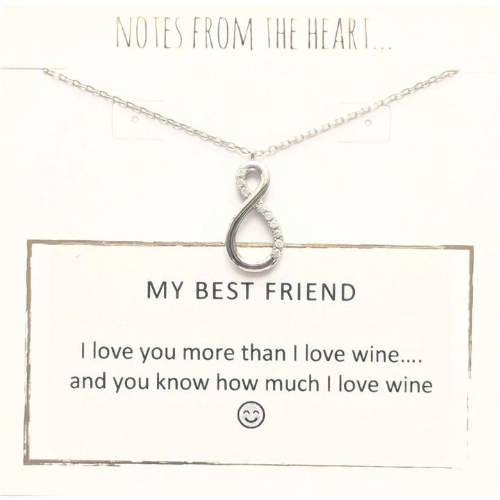 Notes From The Heart Women's Silver My Best Friend, Sports Direct