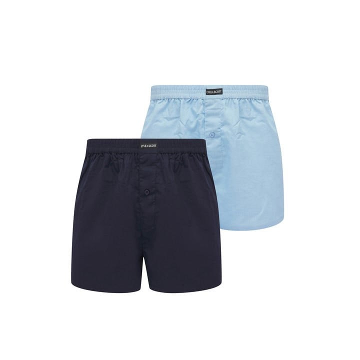 Lyle And Scott Men's Blue Woven Boxer in Size XL, Sports Direct