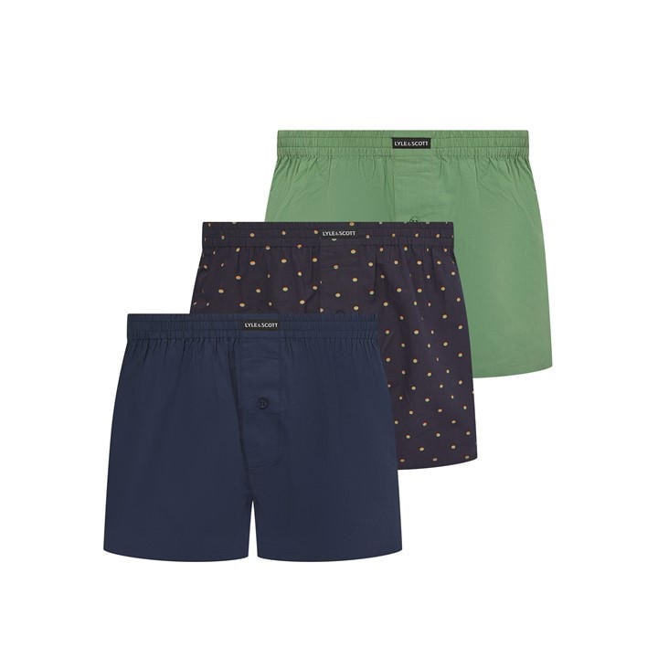 Lyle And Scott Men' Green Woven Tailored Boxers in Size S, Sports Direct