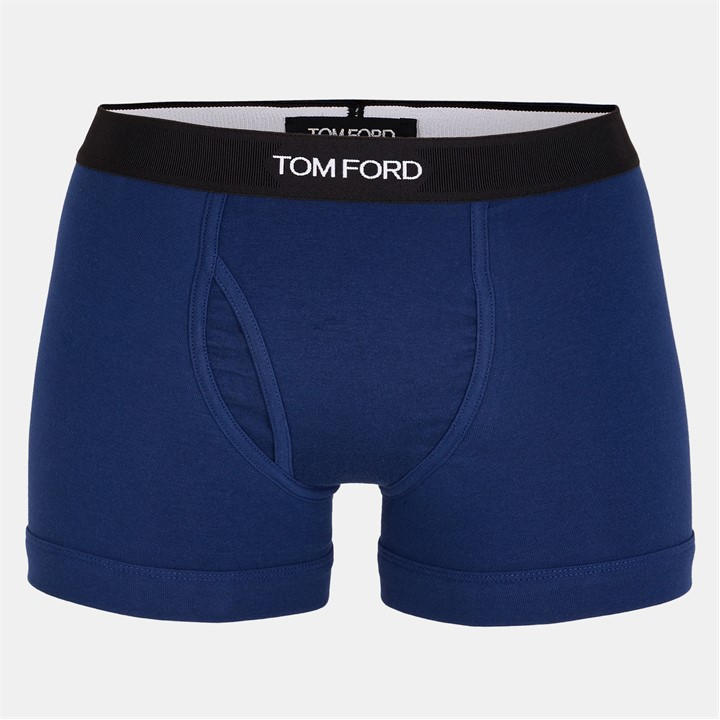 Tom Ford Men' Blue Logo Cotton Boxer Briefs in Size S, Sports Direct