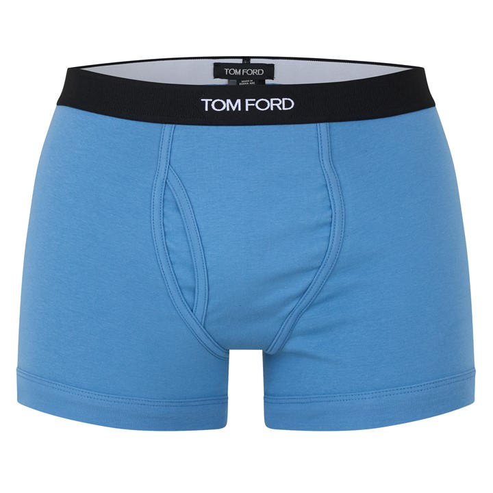 Tom Ford Men's Blue Logo Cotton Boxer Briefs in Size L, Sports Direct