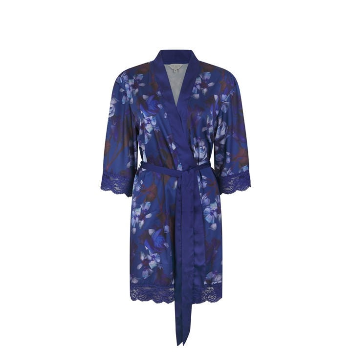 Ted Baker Women's Blue Taylor Silk Dressing Gown in Size 10, Sports Direct