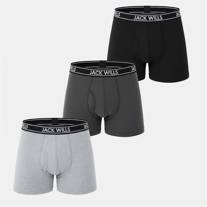 Jack Wills Men's Daundley 3-Pack Boxer Shorts - Char/Grey/Black - X Small - Image 2