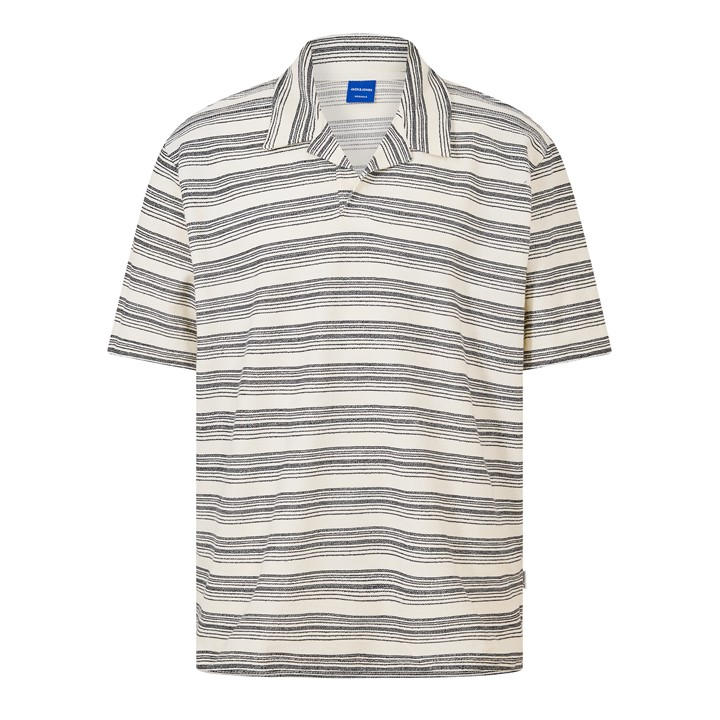 Jack And Jones Men's White Striped Resort Polo in Size 2XL, Sports Direct