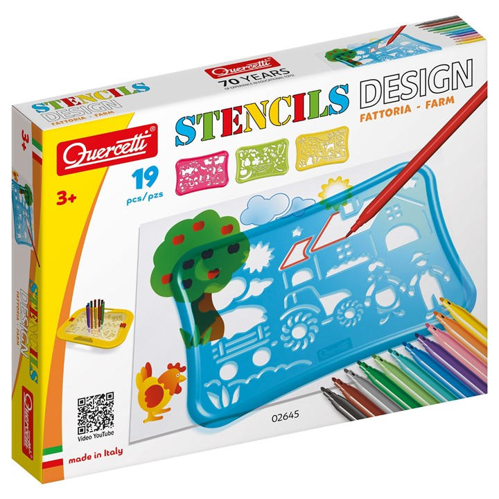 Quercetti  Kids  Stencils Design Farm, Sports Direct