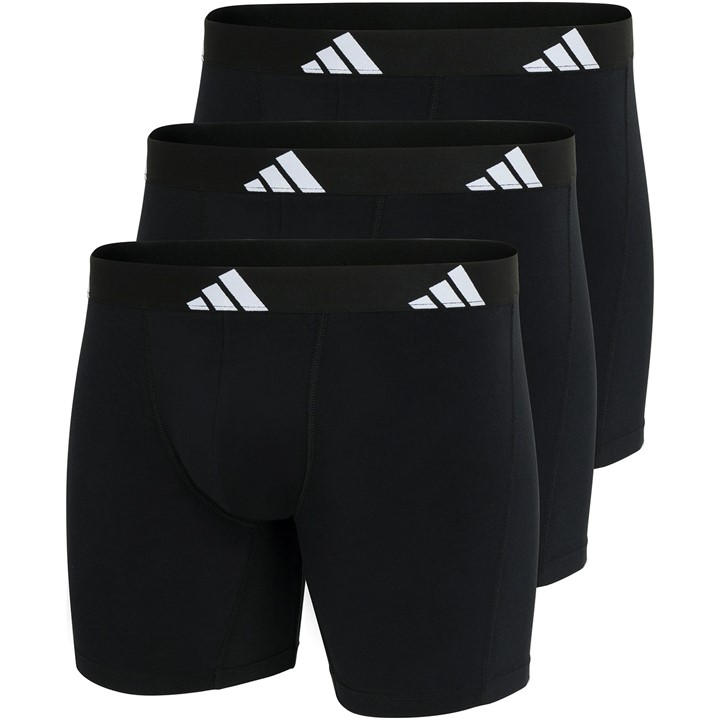 Adidas Men's Black Active Flex Cotton Boxer Brief (3Pk) in Size XL, Sports Direct