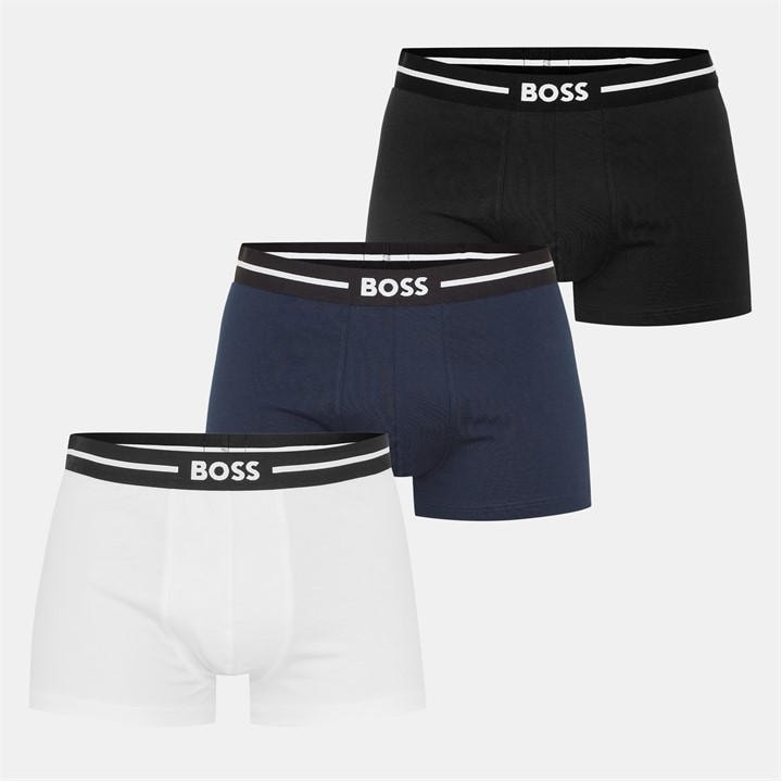 Boss Men' White Bold Trunk Contoured Pouch Boxers in Size S, Sports Direct