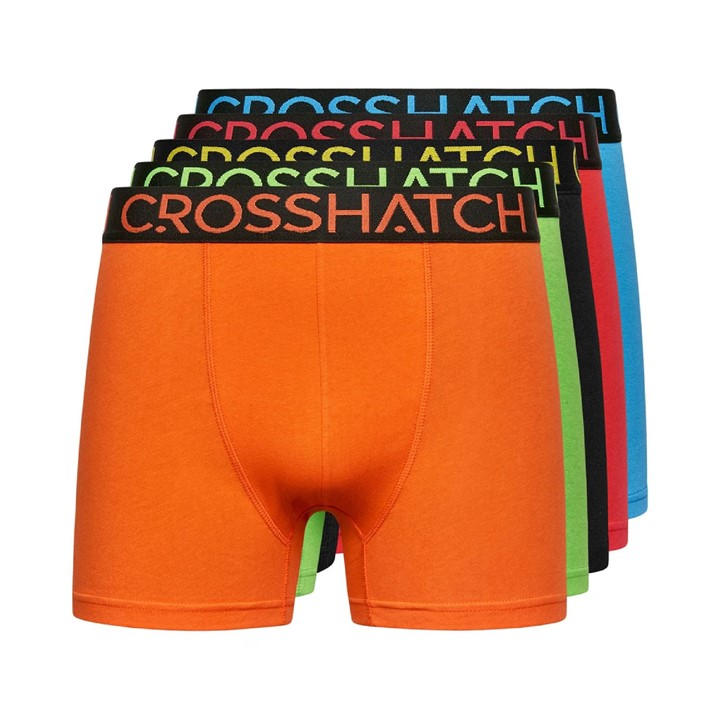 Crosshatch Men's  Highlighter 5 Pack Boxer Briefs in Size M, Sports Direct