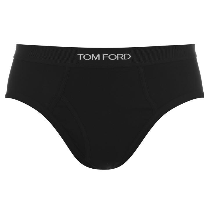 Tom Ford Men's Black Logo Cotton Briefs in Size L, Sports Direct