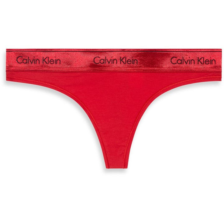 Calvin Klein Women's Red Thongs in Size 12, Sports Direct
