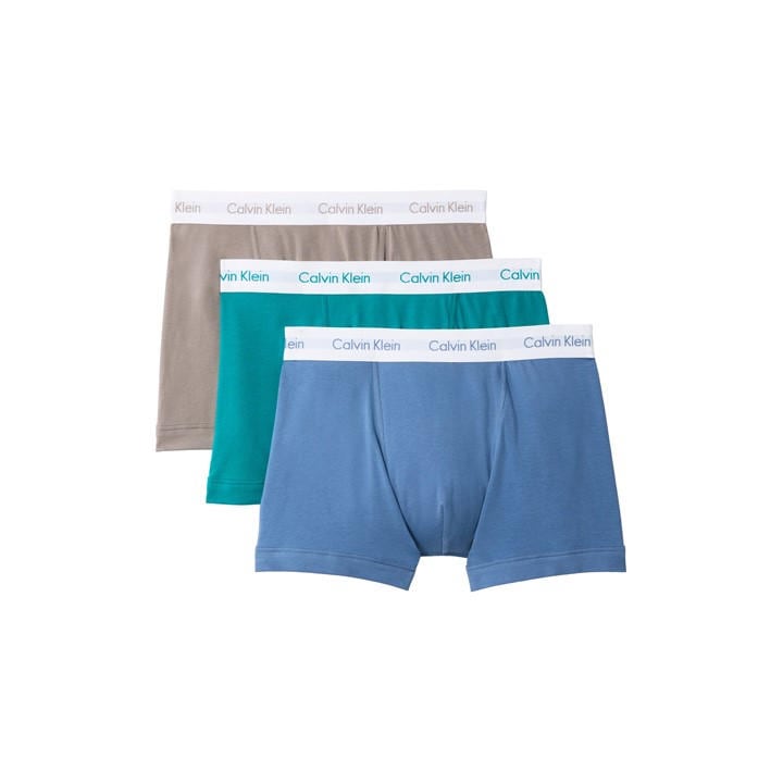 Calvin Klein Men's Blue 3-Pack Cotton Stretch Boxer Shorts in Size M, Sports Direct